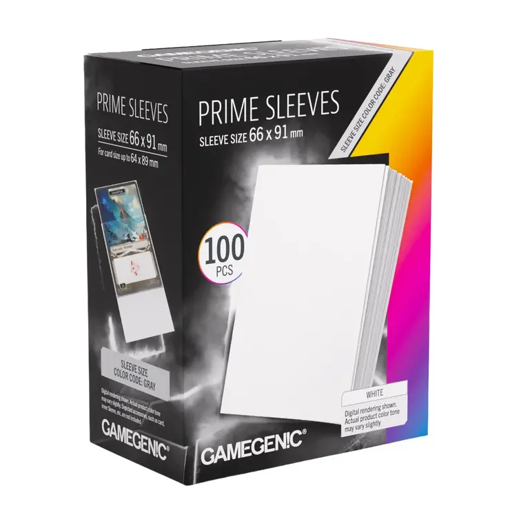 GAMEGENIC GAMEGENIC PRIME SLEEVES WHITE 100CT