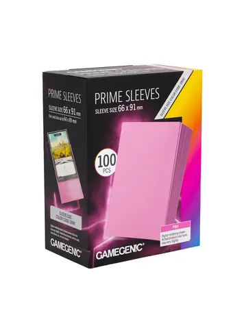 GAMEGENIC GAMEGENIC PRIME SLEEVES PINK 100CT
