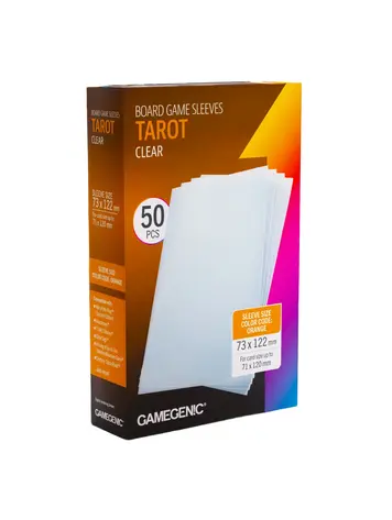 GAMEGENIC GAMEGENIC BOARD GAME SLEEVES TAROT CLEAR 50CT