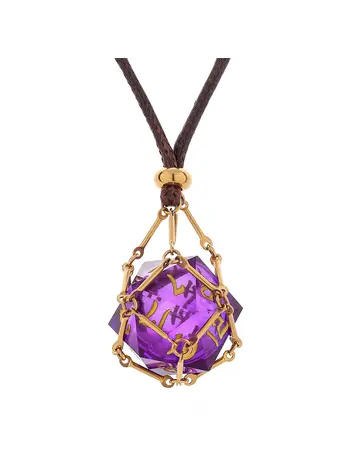 HYMGHO HYMGHO MYSTICAGE DICE CHAIN LEATHER NECKLACE D20