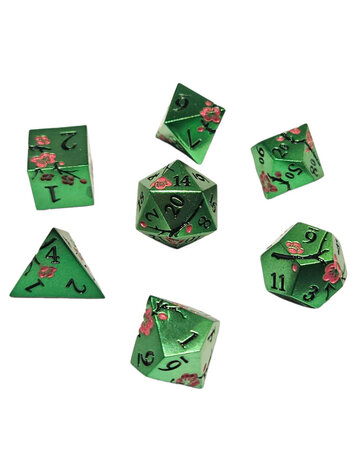 7 SET SAKURA METAL GREEN PINK DICE