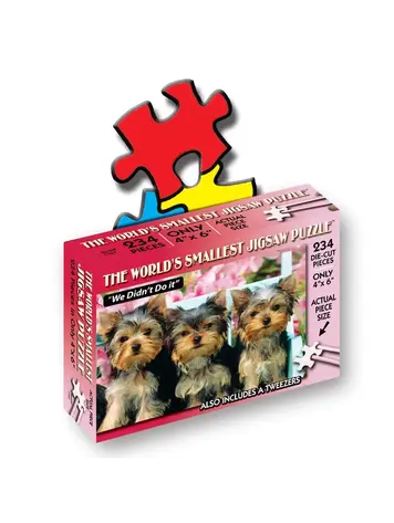 WORLDS SMALLEST JIGSAW PUZZLE WE DIDN'T DO IT