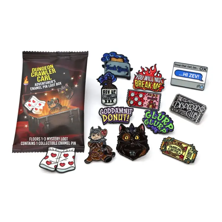 FOAM BRAIN GAMES DUNGEON CRAWLER CARL ADVENTURERS PIN LOOT BOX FLOORS 1 - 3