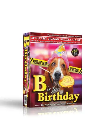 B IS FOR BIRTHDAY ALPHABET MYSTERY JIGSAW PUZZLES