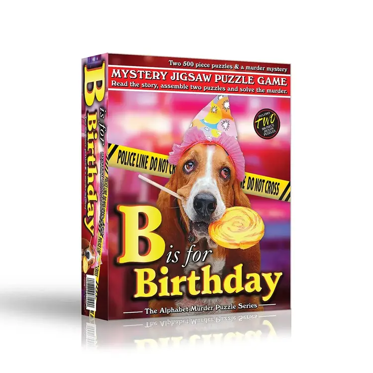 B IS FOR BIRTHDAY ALPHABET MYSTERY JIGSAW PUZZLES