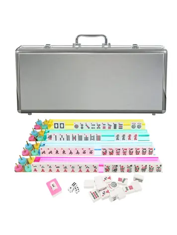 DELUXE AMERICAN MAHJONG IN SILVER ALUMINUM CASE