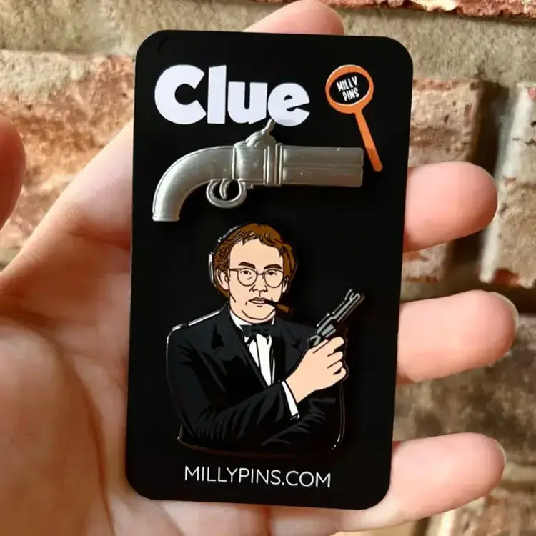 CULT CLASSIC "CLUE" HORROR MOVIE PIN SET -- PROFESSOR PLUM