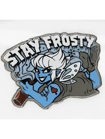 FOAM BRAIN GAMES STAY FROSTY ENAMEL PIN