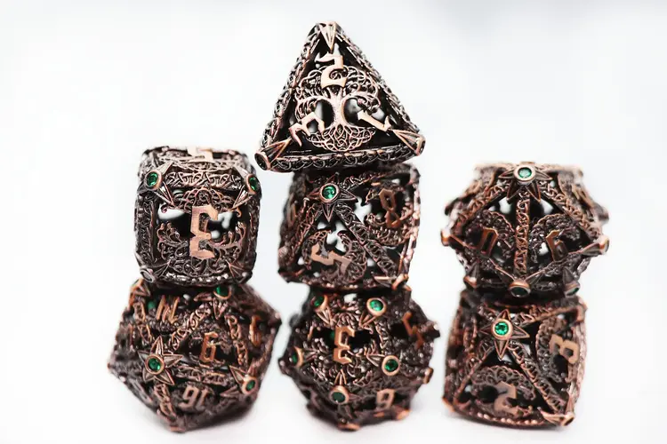 FOAM BRAIN GAMES FOAM BRAIN GAMES TREES OF VIRTUE: TREE OF JUSTICE RPG HOLLOW METAL DICE SET