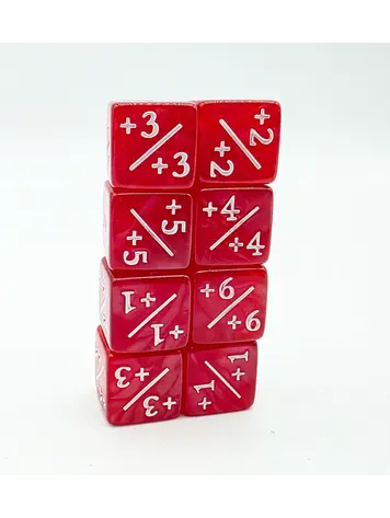 FOAM BRAIN GAMES FOAM BRAIN GAMES +1/+1 PEARL RED COUNTER DICE