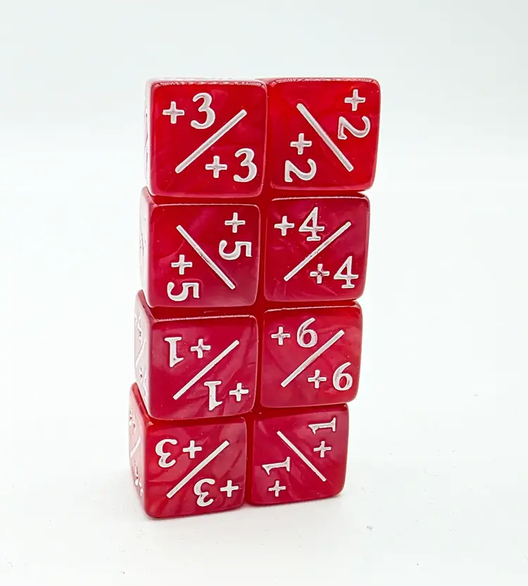 FOAM BRAIN GAMES FOAM BRAIN GAMES +1/+1 PEARL RED COUNTER DICE