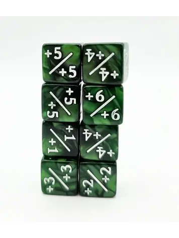 FOAM BRAIN GAMES FOAM BRAIN GAMES +1/+1 PEARL GREEN COUNTER DICE