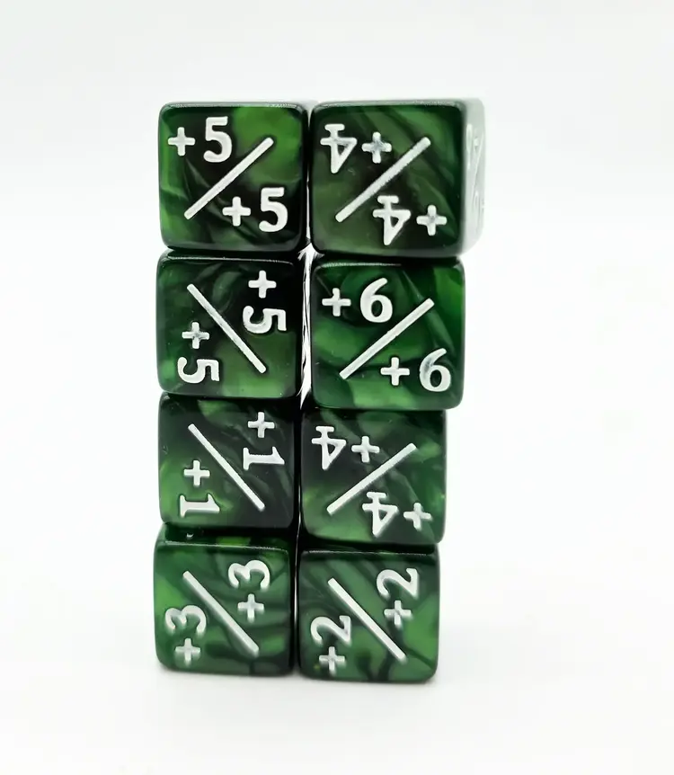 FOAM BRAIN GAMES FOAM BRAIN GAMES +1/+1 PEARL GREEN COUNTER DICE