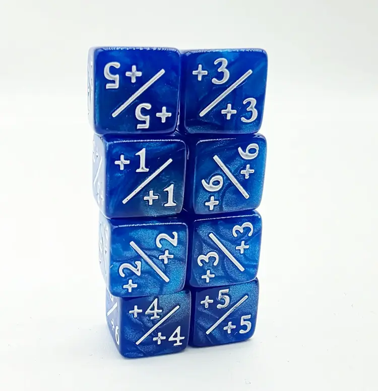 FOAM BRAIN GAMES FOAM BRAIN GAMES +1/+1 PEARL BLUE COUNTER DICE