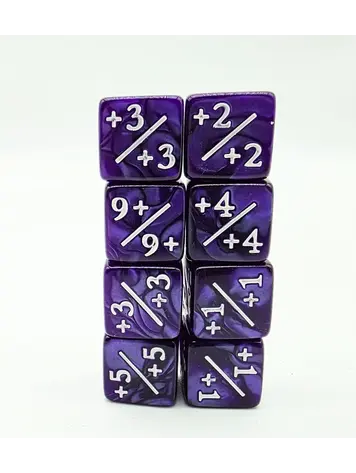 FOAM BRAIN GAMES FOAM BRAIN GAMES +1/+1 PEARL PURPLE COUNTER DICE