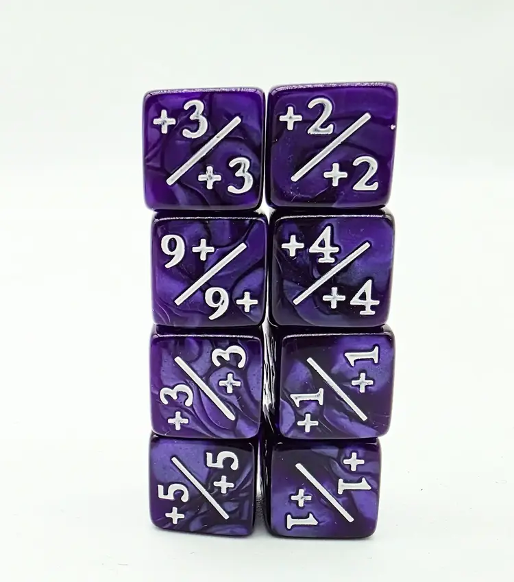 FOAM BRAIN GAMES FOAM BRAIN GAMES +1/+1 PEARL PURPLE COUNTER DICE
