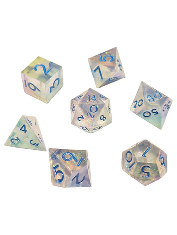 7 SET SHARP RESIN ICY SPARKLE DICE
