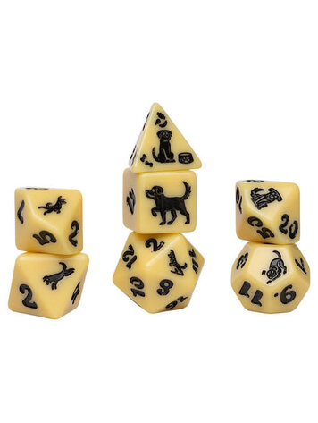 SIRIUS DICE 7 SET ANIMAL GOLDEN PUP