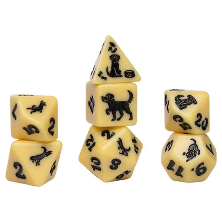 SIRIUS DICE 7 SET ANIMAL GOLDEN PUP