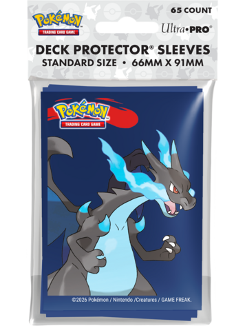 ULTRA PRO ULTRA PRO POKEMON DECK PROTECTOR SLEEVES MEGA CHARIZARD X 65 CT
