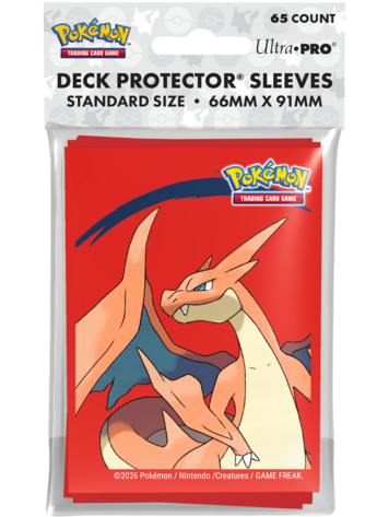 ULTRA PRO ULTRA PRO POKEMON DECK PROTECTOR SLEEVES MEGA CHARIZARD Y 65 CT
