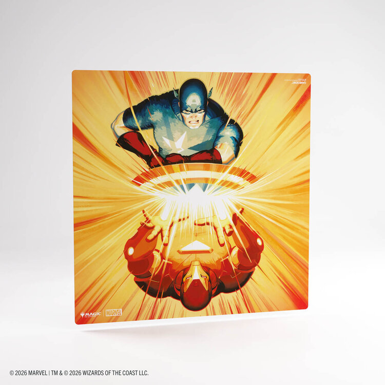 GAMEGENIC GAMEGENIC MTG MSH TWO PLAYER PLAYMAT IRON MAN/CAPTAIN AMERICA