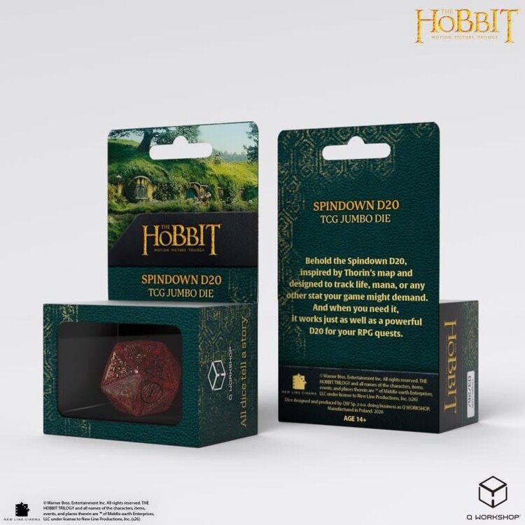 THE HOBBIT SPINDOWN D20 - EMBER TCG JUMBO DIE