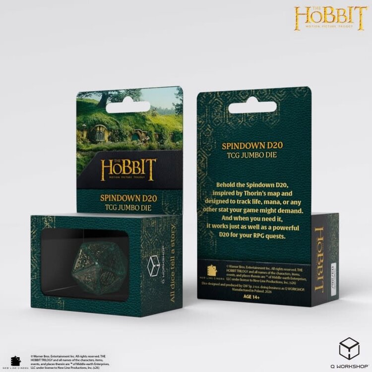 THE HOBBIT SPINDOWN D20 - VERDANT TCG JUMBO DIE