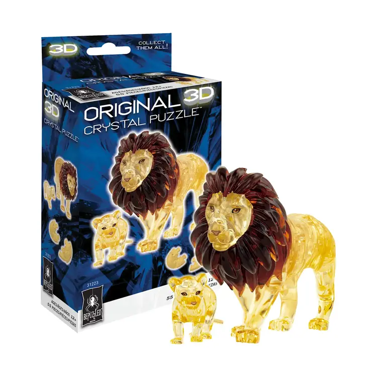PUZZLE 3D CRYSTAL LION + BABY