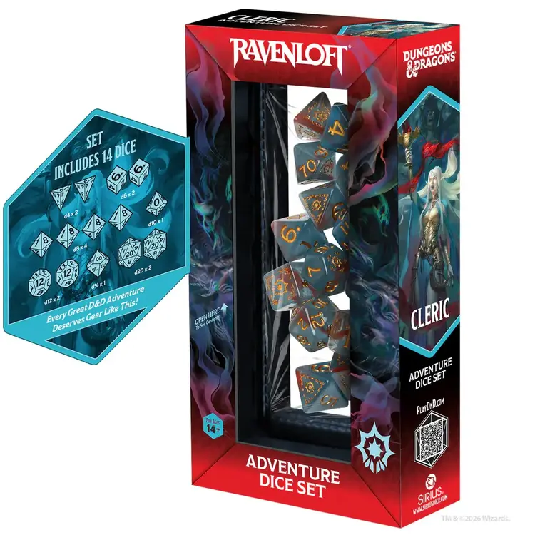 D&D ADVENTURE DICE SET RAVENLOFT CLERIC