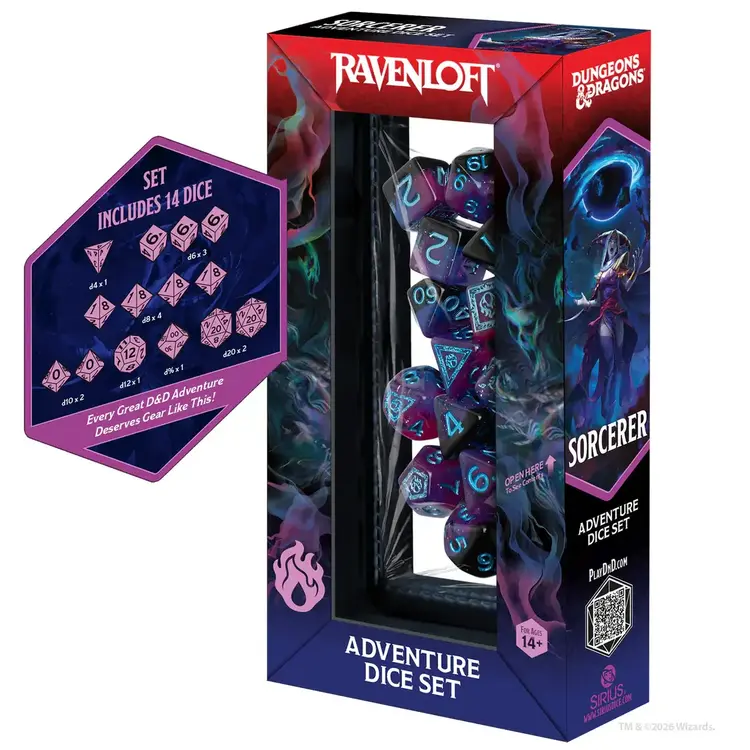 D&D ADVENTURE DICE SET RAVENLOFT SORCERER