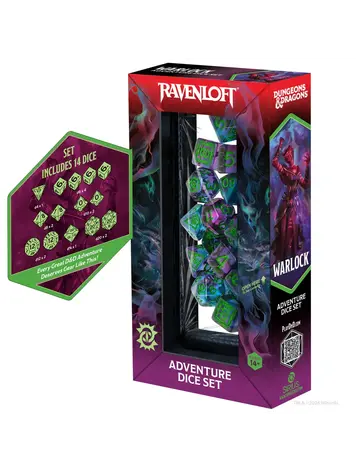 D&D ADVENTURE DICE SET RAVENLOFT WARLOCK