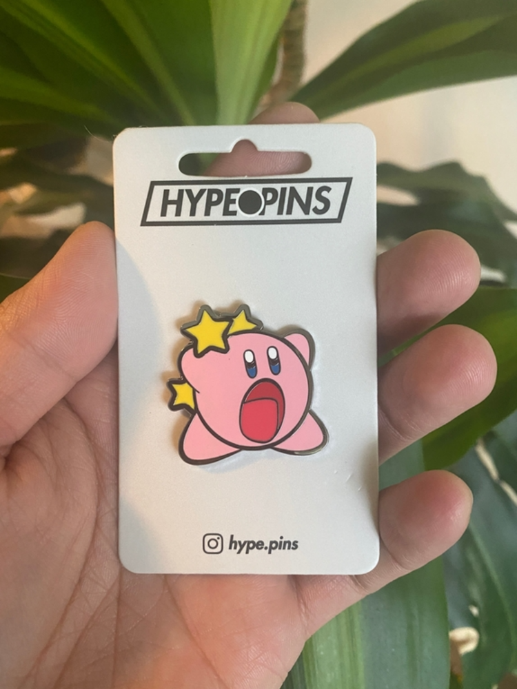 KIRBY IN ACTION HARD ENAMEL PIN