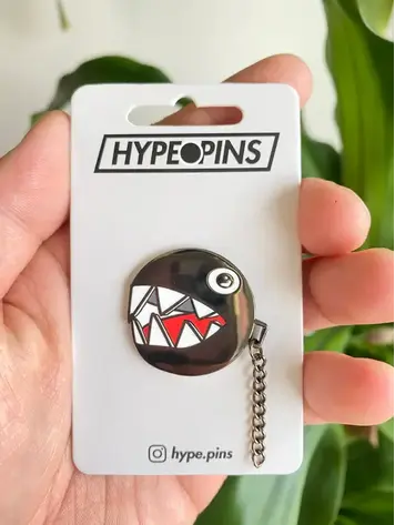 CHOMP CHOMP MARIO HARD ENAMEL PIN