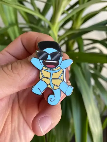 SUMMER SQUIRTLE HARD ENAMEL PIN