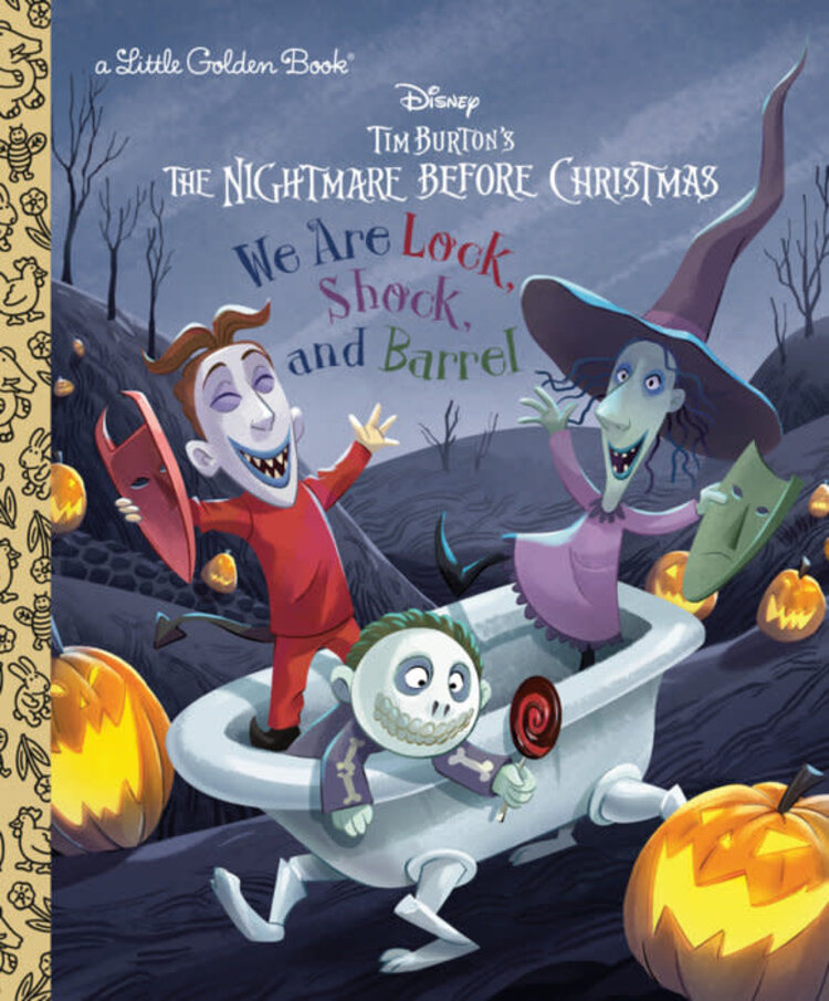 GOLDEN BOOKS DISNEY NIGHTMARE BEFORE CHRISTMAS WE ARE LOCK SHOCK & BARREL LITTLE GOLDEN BOOK