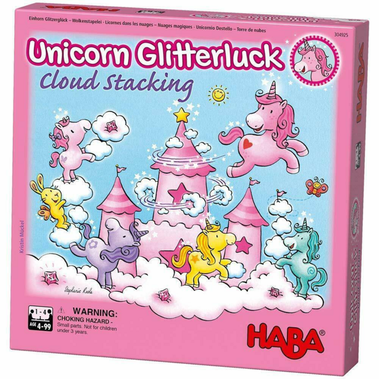 HABA GAMES UNICORN GLITTERLUCK CLOUD STACKING