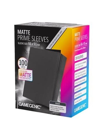 GAMEGENIC GAMEGENIC MATTE PRIME SLEEVES BLACK 100CT
