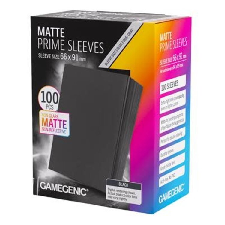 GAMEGENIC GAMEGENIC MATTE PRIME SLEEVES BLACK 100CT