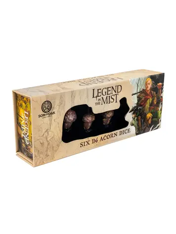 FANROLL LEGEND IN THE MIST RESIN ACORN DICE SET 6 D6