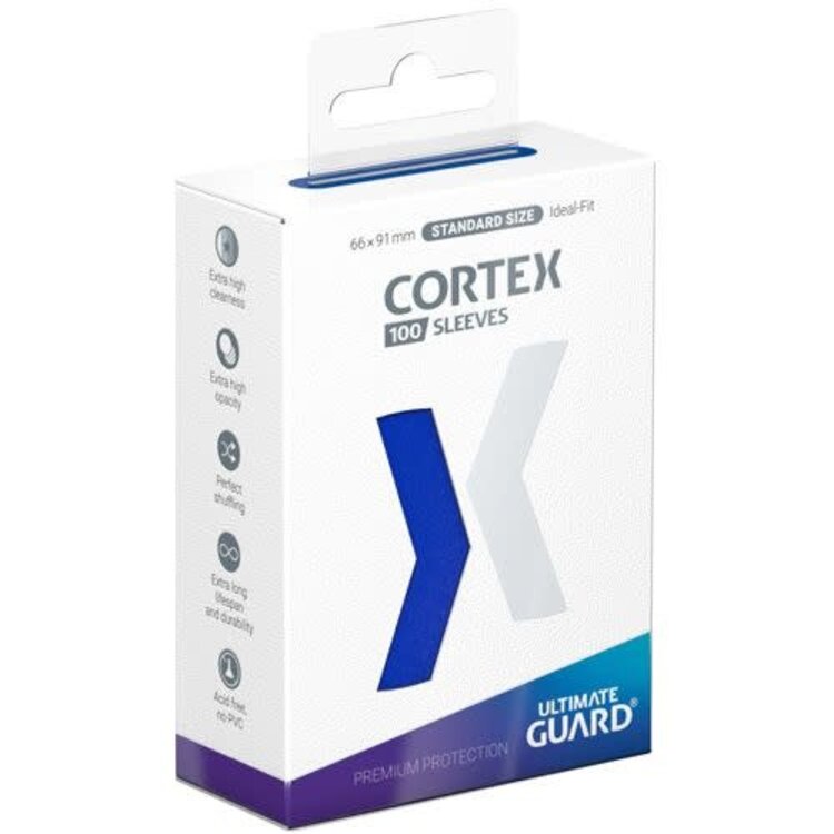 ULTIMATE GUARD CORTEX SLEEVES STANDARD SIZE GLOSSY BLUE 100 CT