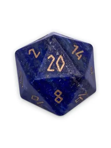 LAPIS LAZULI BOULDER 30MM GEMSTONE D20 DICE