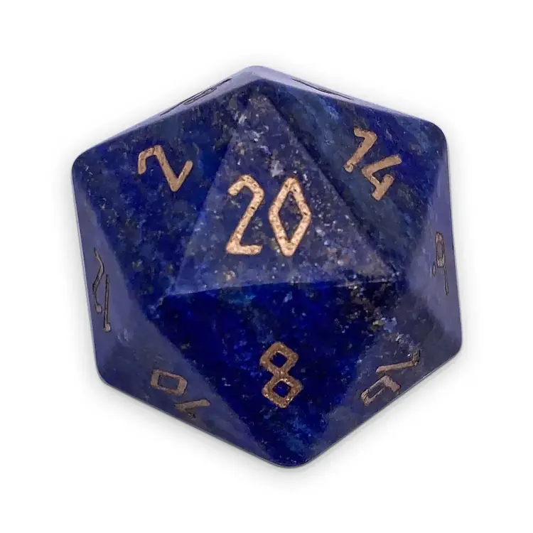 LAPIS LAZULI BOULDER 30MM GEMSTONE D20 DICE