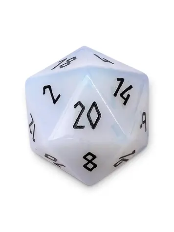 OPALITE BOULDER 30MM GEMSTONE D20 DICE