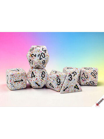 CHESSEX CHX 25374 7CT POLYHEDRAL SET SPECKLED BIRTHDAY