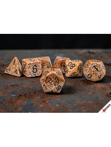 CHESSEX CHX 25333 7CT POLYHEDRAL SET SPECKLED RUST
