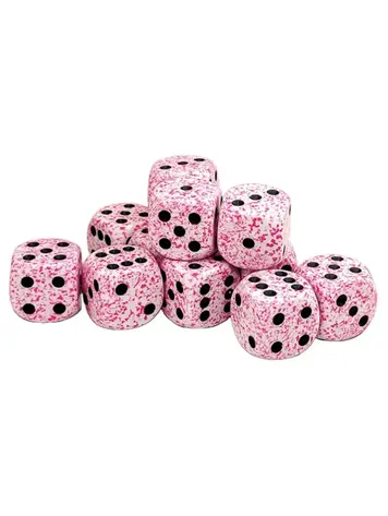 CHESSEX CHX 25754 12CT 16MM D6 SPECKLED PINK