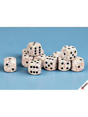 CHESSEX CHX 25721 12CT 16MM D6 SPECKLED BIRTHDAY