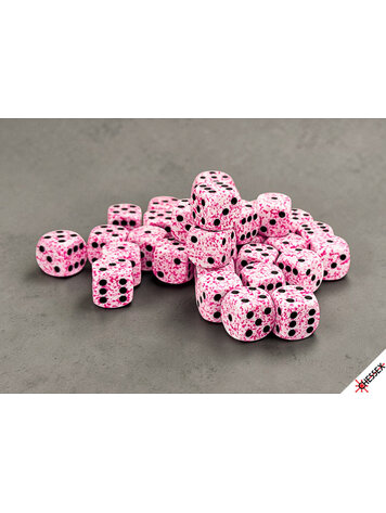 CHESSEX CHX 25954 12MM D6 BLOCK SPECKLED PINK