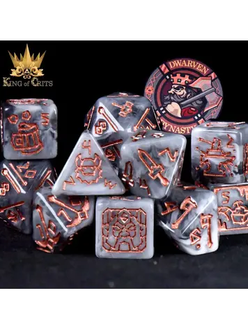 DND DICE DWARVEN DYNASTY 11 PC RPG DICE SET